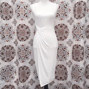 •TWO HEARTS•NWT Asymmetrical Knot Front-Slit Dress